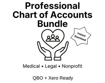 Healthcare Professional Chart of Accounts Bundle (Medical, Legal, Nonprofit) (Digital Download)