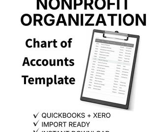 Nonprofit Chart of Accounts Template | 501(c)(3) COA | QuickBooks & Xero Import | Nonprofit Accounting Setup