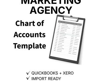 Marketing Agency Chart of Accounts Template | Agency COA | QuickBooks & Xero Import | Service Business Setup