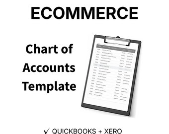 Ecommerce Chart of Accounts Template | Shopify and Online Store COA | QuickBooks & Xero Import