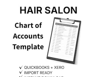 Hair Salon Chart of Accounts Template | QuickBooks, Xero Import Ready