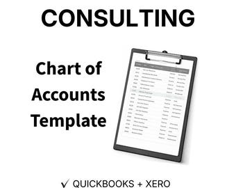 Consulting Chart of Accounts Template | QuickBooks & Xero Import | Business COA Setup Spreadsheet