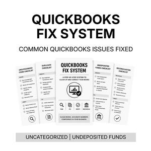 QuickBooks修正システム｜未分類、重複、未入金資金、および照合