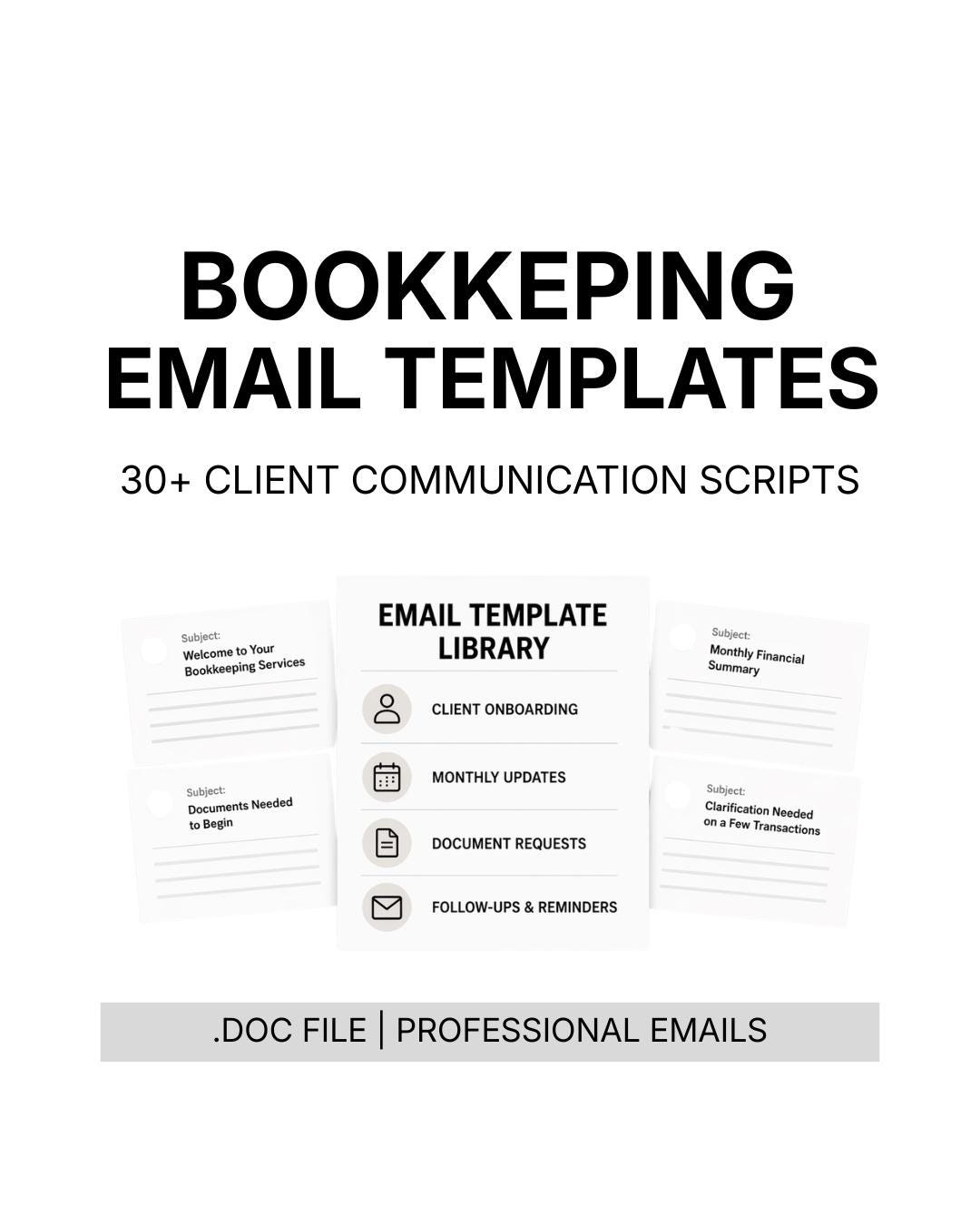 Bookkeeping Email Templates | 30+ Client Communication Scripts ...