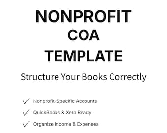 Nonprofit Chart of Accounts Template | QBO & Xero