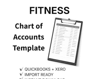 Fitness Studio Chart of Accounts Template | QuickBooks Xero Import (Instant Download)