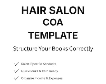 Hair Salon Chart of Accounts Template | QBO & Xero