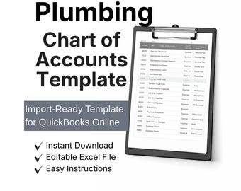 Plumbing Chart of Accounts Template | QBO & Xero