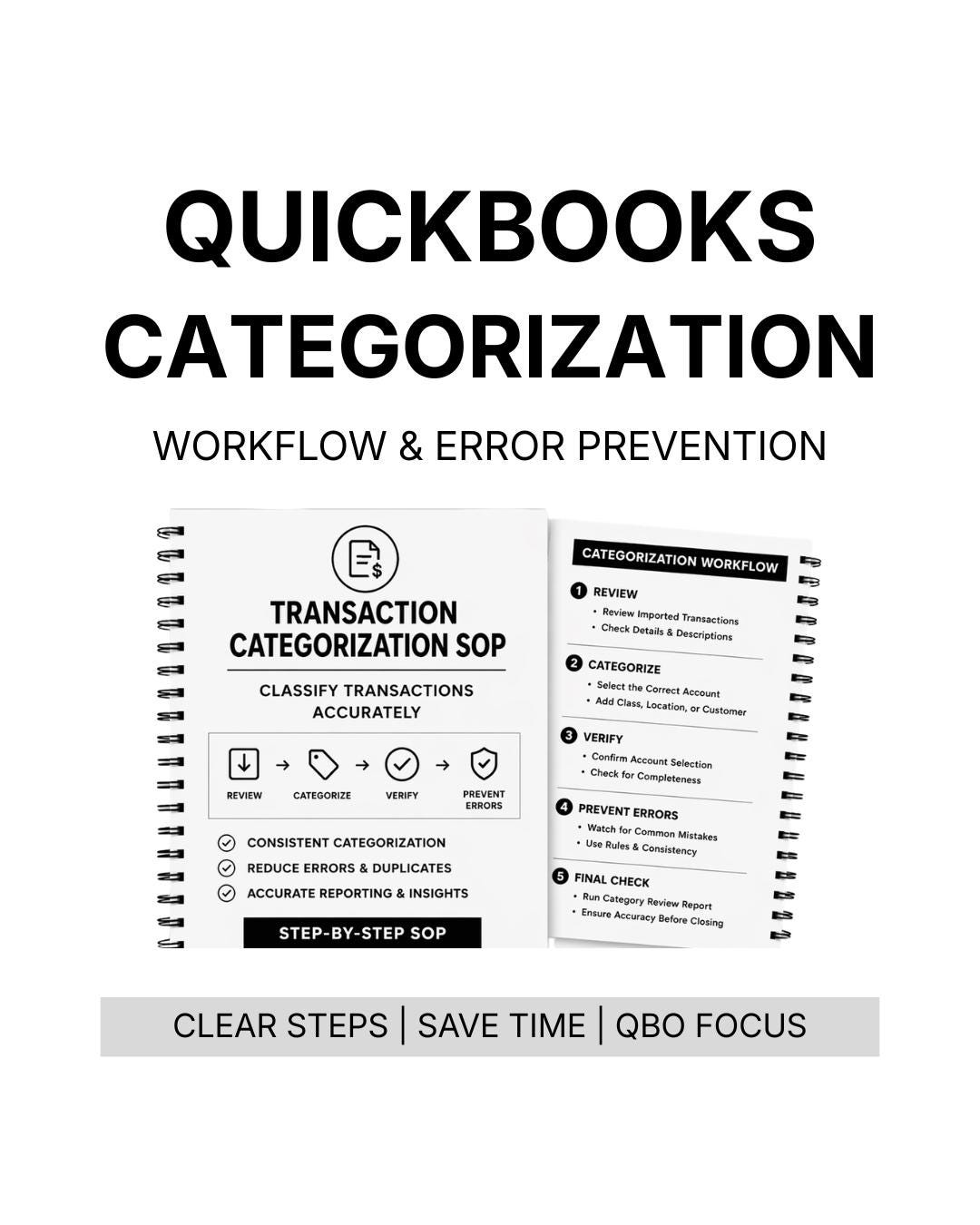 Quickbooks Transaction Categorization SOP | Workflow & Error Prevention ...