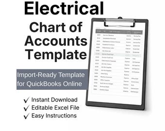 Electrical Contractor Chart of Accounts Template | QBO & Xero