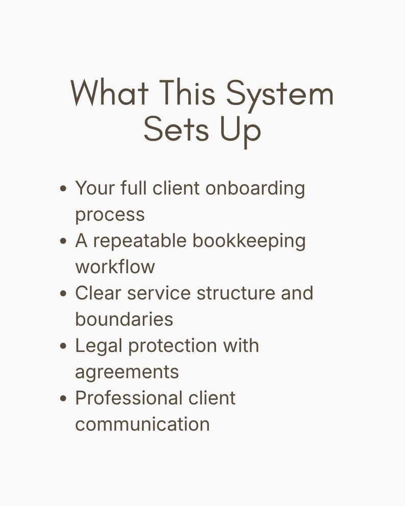 Bookkeeping Client Onboarding System | Workflow, Agreement & Scripts - Etsy