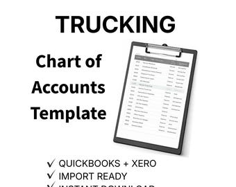 Trucking Chart of Accounts Template | Transportation COA | QuickBooks & Xero Import | Freight Business Setup