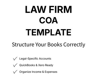 Law Firm Chart of Accounts Template | QBO & Xero