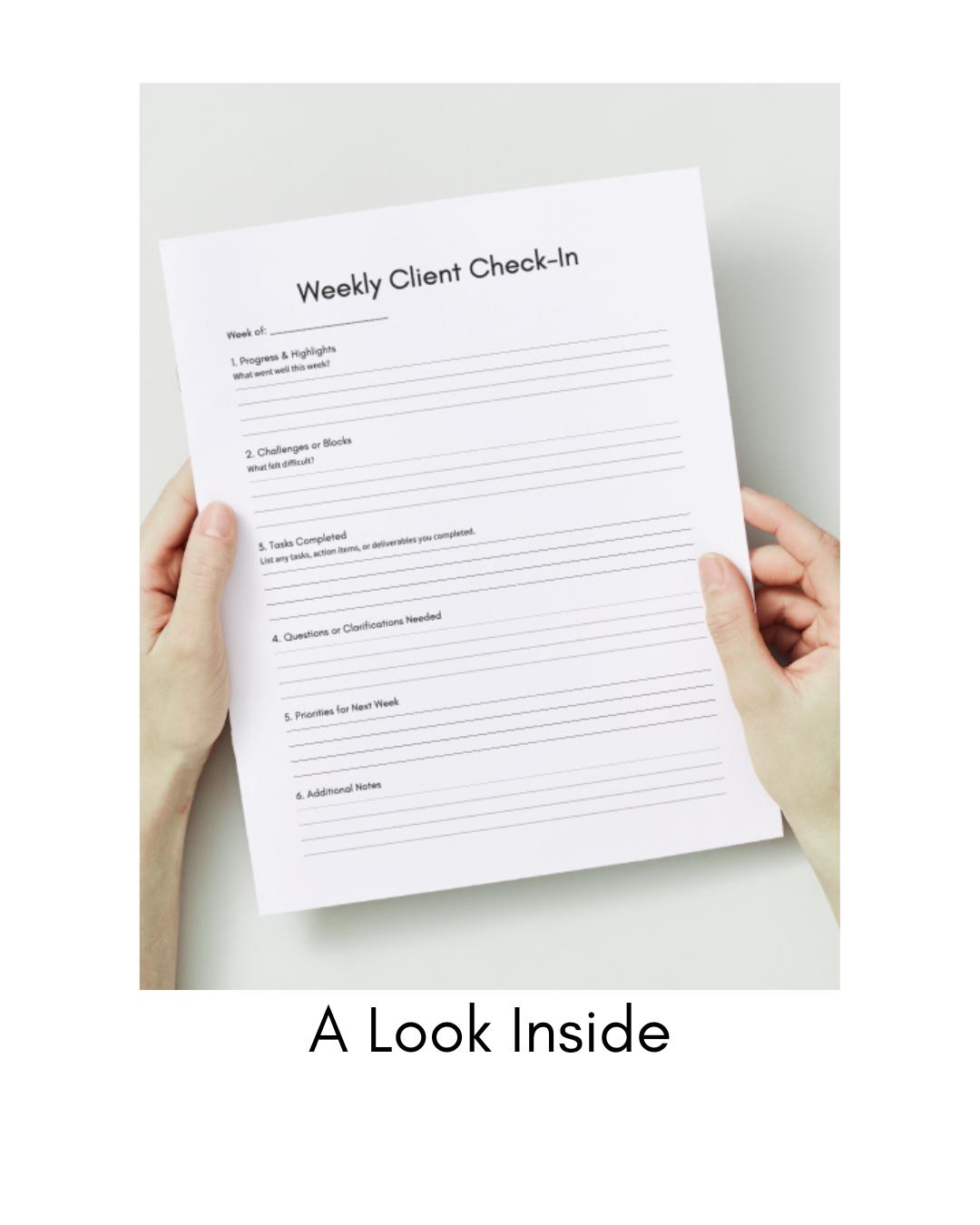 Client Check-in Templates | Weekly & Monthly Updates (editable Canva ...