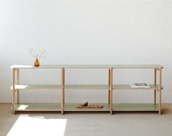 Long and low bookshelf deals