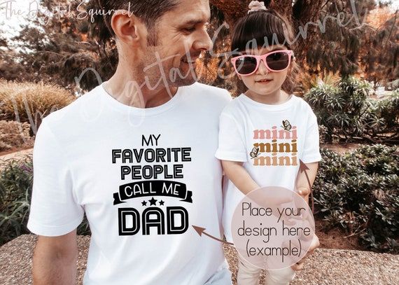 Father Daughter Mockup | Fathers Day Mockup | Bella Canvas White 3001 & 3001t Mockup | Daddy and Daughter T-Shirt Mockup | JPEG File