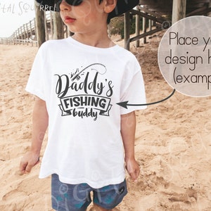 Kids Bella Canvas 3001T White T-Shirt Mockup | Kids Tshirt Mockup | Kids Summer Beach Mockup |  Boy 3001T Model Mockup | JPEG File