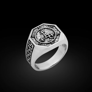 Sigil of Lilith Ring, Lilith Ring, Goetia Ring, Lesser Key of Solomon, Solomon Ring, Lilith Sigil Ring, Greek Key Ring, Silver Sterling Ring