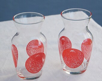 Pair of 2 Carafes with Blood Oranges