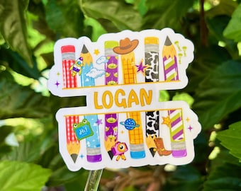 Custom Toy Story Inspired Back to School Sticker, Personalized Kids Decal