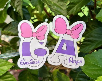 Daisy Inspired Personalized Letter and Name Sticker, Character Decal, Disney Inspired