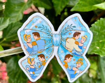 Disney Cinderella Bow Sticker, Princess Decal, Waterproof Sticker