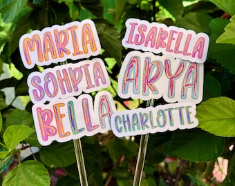 Custom Name Stickers, Waterproof Vinyl Decals, Kids Name Stickers