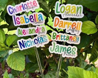 Personalized Name Stickers, Waterproof Vinyl Decals, Kids Name Stickers