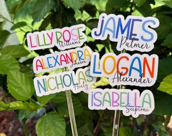 Custom Name Stickers, Waterproof Vinyl Decals, Kids Name Stickers