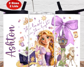 Personalized Princess Tumbler, Rapunzel Inspired, Disney Tangled