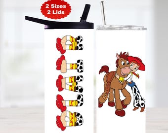 Personalized Kids Water Bottle: Toy Story, Jessie & Bullseye, Stainless Steel, School Tumbler
