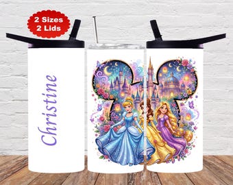 Personalized Fairytale Princess Tumbler, Disney Princess Inspired