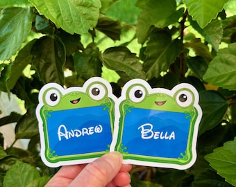 Personalized Toy Inspired Back To School Sticker, Kids Custom Name, Lilypad inspired