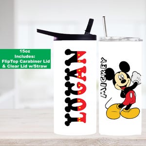 Personalized Kids Water Bottle, Mickey Inspired Tumbler, Hydro Sport Water Bottle, Disney Inspired, Summer Camp, First Disney Trip