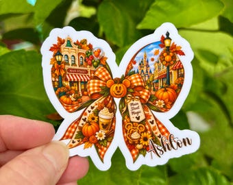 Sticker Fall Main Street Magic Bow Sticker, Custom Bow, Magic Kingdom