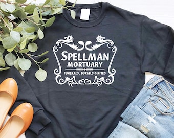 Spellman Mortuary Chilling Adventures of Sabrina Inspired Hoodie, Valentines Day Gift for Her, Sabrina Shirt