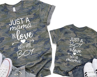Mommy and Me Shirt, Mother and Son Matching Shirts, Boy Mom Shirt, Baby Shower Gift, New Mom Gift, Gift for New Baby, Camouflage For boys