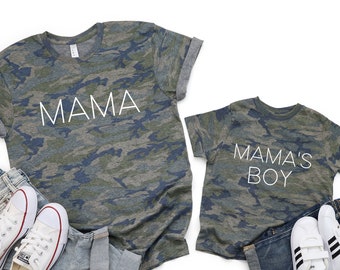 Mommy and Me Shirt, Camouflage Mother and Son Matching Shirts, Mommy and Daughter Shirt, Mama's Boy, Mama's Girl Shirts, Mothers Day Shirtss