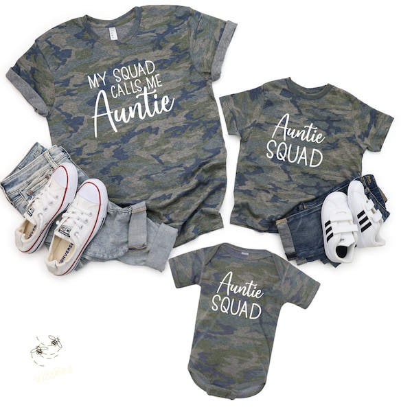 Aunt Shirt, Matching Aunt and Nephew Shirt, Christmas Gift for Aunt and Niece Shirt, Auntie Shirt, Gift for Aunt, Auntie Squad Shirts