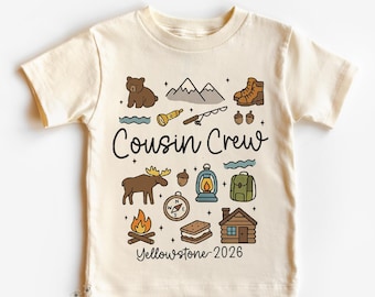 Custom Camping Cousins Shirt, Matching Cousin Crew Summer Camp Shirt, Cabin Crew, Toddler Camper T-shirt