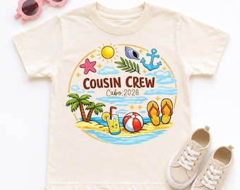 Cousin Crew Beach Vacation Shirt | Custom Matching Summer Shirts For Cousins | Family Reunion, Boho, Toddler, Baby, Youth, Adult