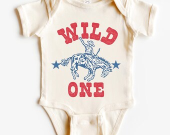 Wild One First Birthday Boy Shirt, Western Country Toddler T-Shirt, Wild West, Rodeo, Cowboy Baby Outfit, 1 Year Old Boy Shirt