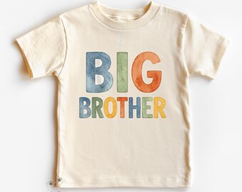 Big Brother Shirt Toddler Boy | Big Brother Announcement Shirt | Pregnancy Reveal Outfit | Floral Big Brother Tee | Brother Gift for Boys