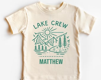 Toddler Boy Lake Crew Shirt, Camping Tee, Custom Matching Camp shirt for Kids