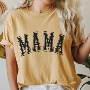 Mama Shirt, Comfort Colors Oversized Mama T-shirt, Retro Boho Mama Shirt, Gift for Mom, Baby Shower Gift, Mom Shirt image 6