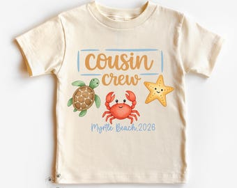 Cousin Crew Beach Vacation Shirt | Custom Matching Summer Shirts For Cousins | Family Reunion, Boho, Toddler, Baby, Youth, Adult