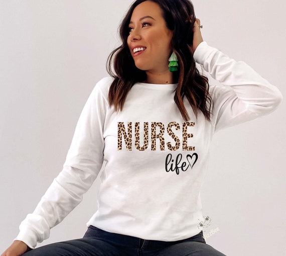 Nurse Shirt, Nurse Life Shirt, Nurse Gift, Long Sleeve Nurse Shirt, Gift for Nurses, RN Nurse Shirt, Registered Nurse School Graduation Gift