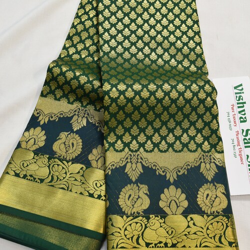 Vegan Silk | Bridal | Bottle shops Green with Violet Blue