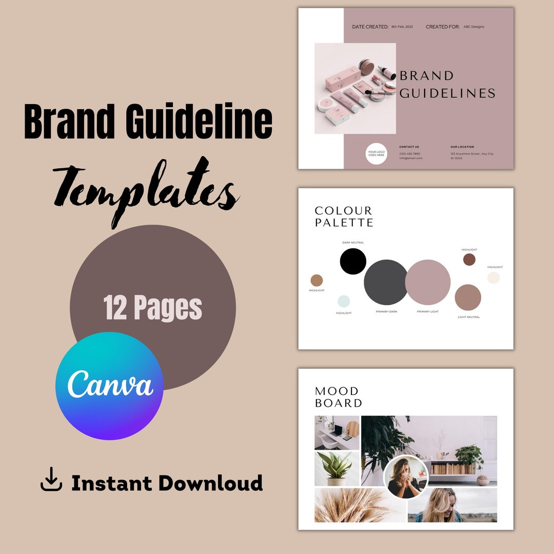 Brand Identity Workbook | Canva Template | Marketing | Branding ...