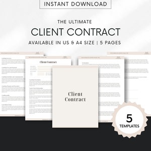 Client Contract | Professional Client Agreement | Customizable Contract Template | Business Protection Agreement | Comprehensive  Contract
